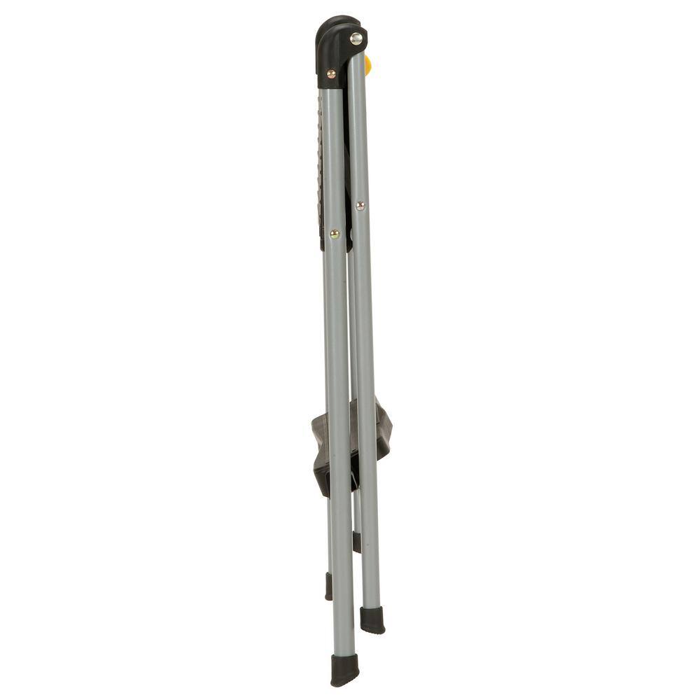 Foldable Black and Platinum 2-Step Steel Stool