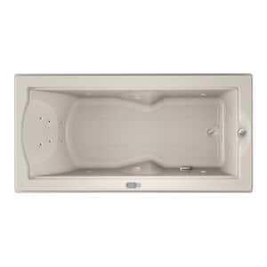 KOHLER Underscore 6 ft. Center Drain Rectangular Drop-in Air Bath Tub in  White K-1174-G-0 - The Home Depot