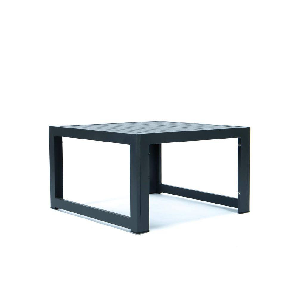 Chelsea Black Aluminum Outdoor Patio Coffee Table