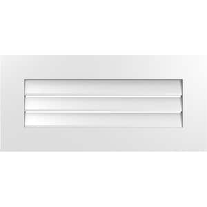 30 in. x 14 in. Vertical Surface Mount PVC Gable Vent: Functional with Standard Frame