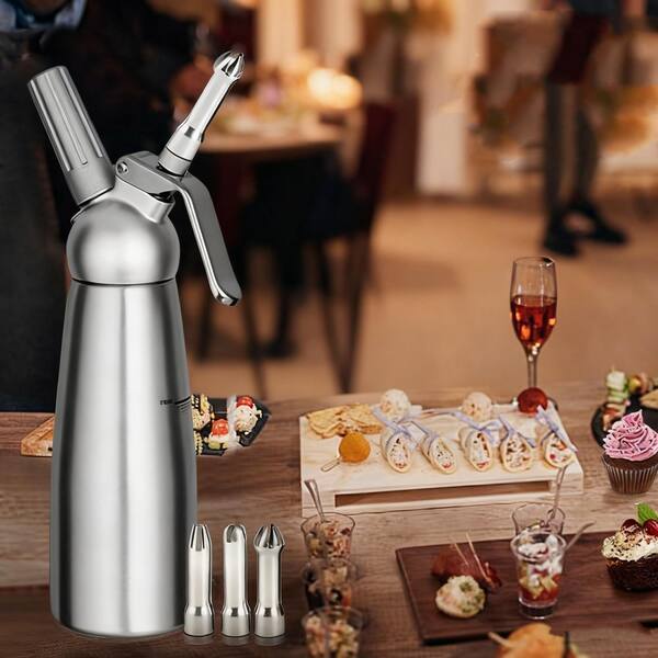 CREAM WHIPPER 500ml クリームホイッパー Wudkey Professional Aluminum Whipped Cream Dispenser, 500mL 1 Pint