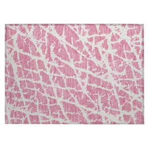 Chantille ACN501 Pink 1 ft. 8 in. x 2 ft. 6 in. Machine Washable Indoor/Outdoor Geometric Area Rug