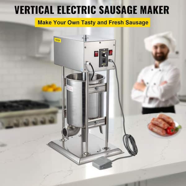 10L Vertical Commercial Sausage Stuffer Two Speed Stainless Steel Meat Press 