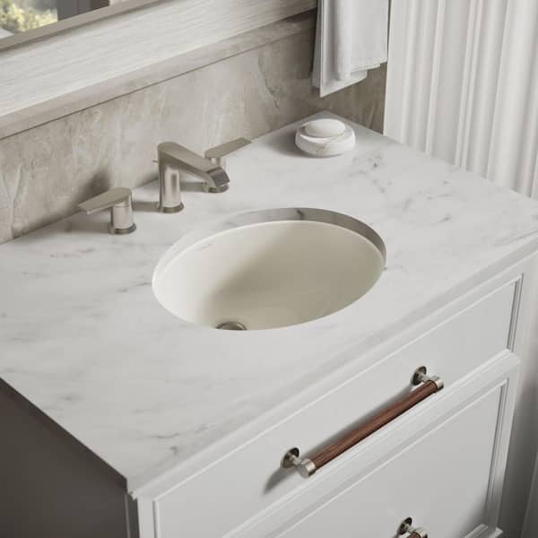 Caxton 16-1/4 in. Oval Vitreous China Undermount Bathroom Sink in White Biscuit