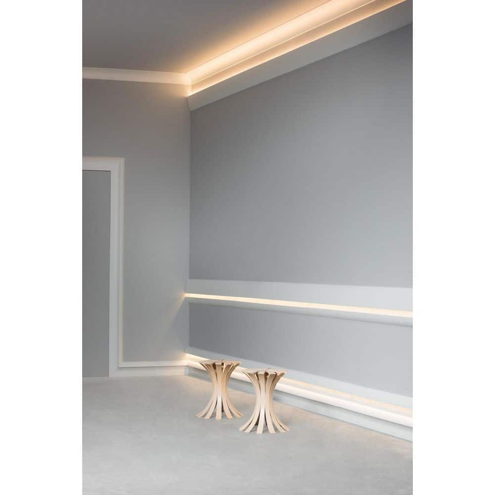 78-Inch Primed White Polyurethane Crown Moulding