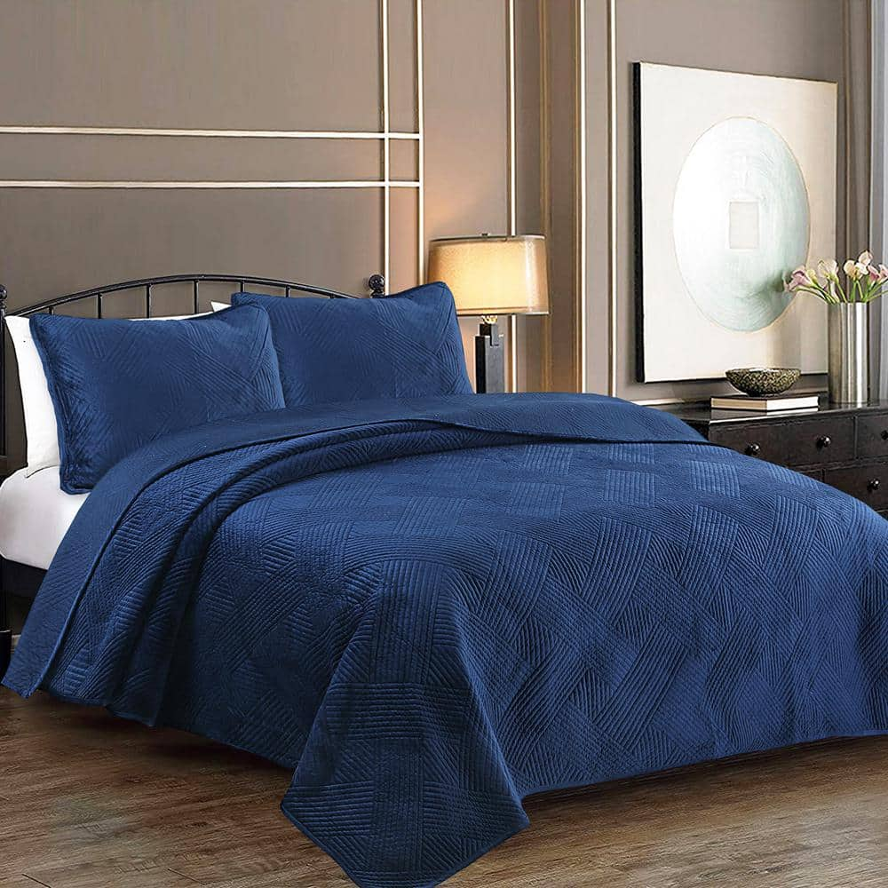 Navy sale coverlet king