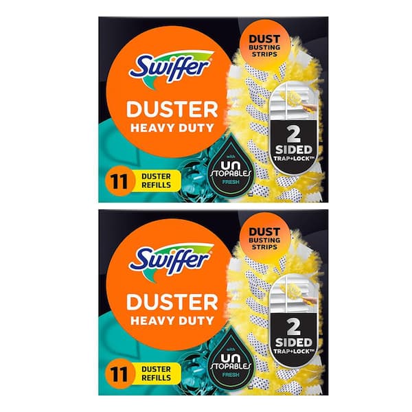 360 Unstopables Multi-Surface Heavy-Duty Fresh Scent Microfiber Duster (11-Refills, Case of 3)