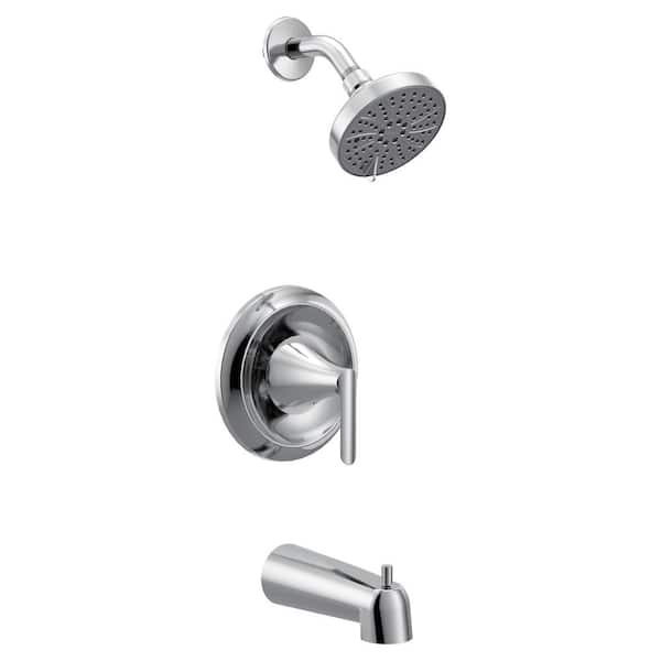 MOEN Findlay Single Handle 6-Spray Tub and Shower Faucet 1.75 GPM in Chrome (Valve Included)