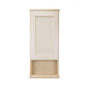 Ocala Surface Mount Unfinished Beige Bathroom Storage Wall Cabinet with 12" Open Shelf 37.5"h x 15.25"w x 3.25"d
