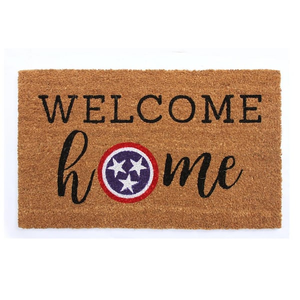 TrafficMaster Tennessee State Welcome Home Multi 18 in. x 30 in. Coir Non-Slip Outdoor Door Mat