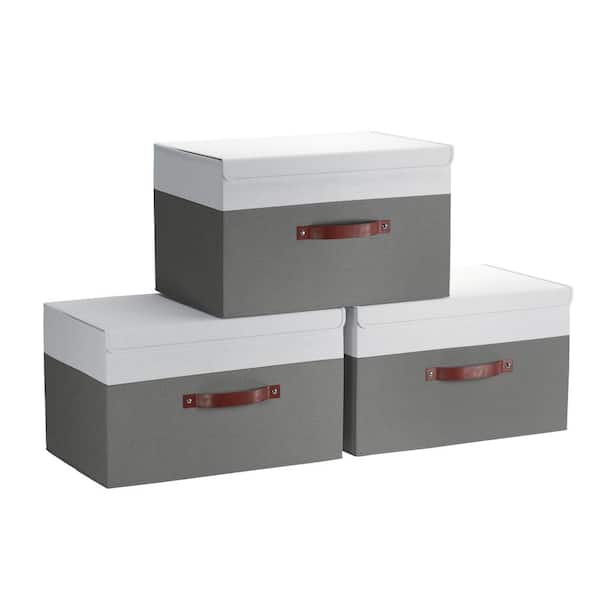 Flax Fabric Storage Box Cube Non-Woven Folding Organizer Bins