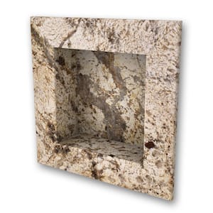 17 in. x 17 in. Square Recessed Shampoo Caddy in Golden Beaches