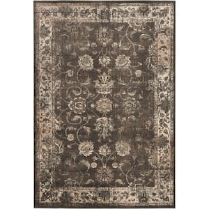 Vintage Soft Anthracite 10 ft. x 14 ft. Border Area Rug