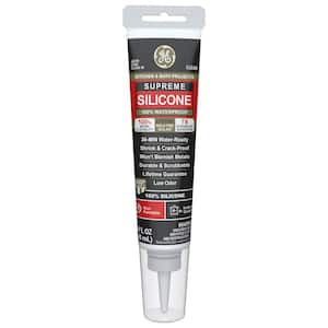 Clear BioSeal 100% Silicone Sealant Caulk General Purpose, Waterproof and  No Odor 10.1 Ounce Cartridge, Clear Single Tube