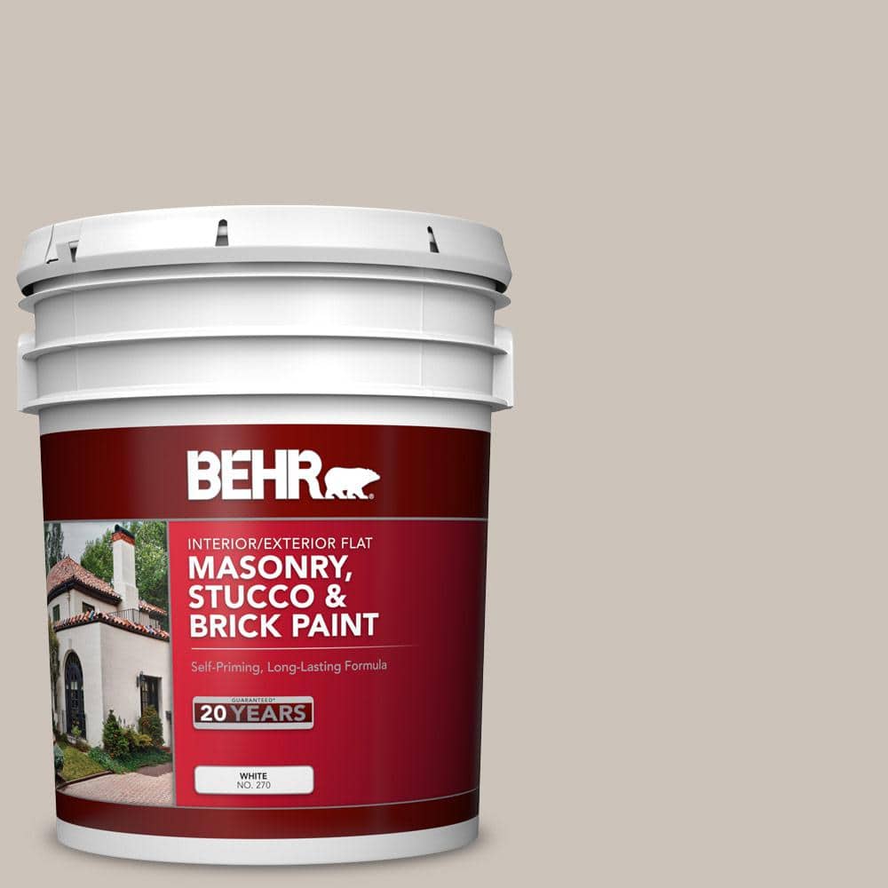 5 gal. #N200-2 Doeskin Gray Flat Interior/Exterior Masonry, Stucco and Bric