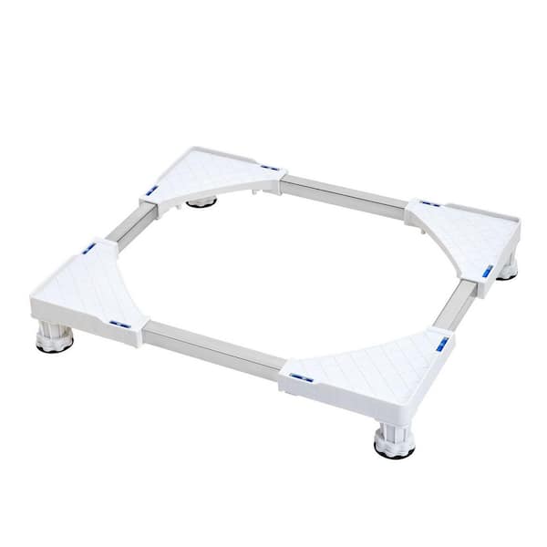 SKYSHALO 15.16 in. Laundry Pedestal in White with 4-Strong ft. Mini Fridge Stand Universal Laundry Pedestal for Washer and Dryer