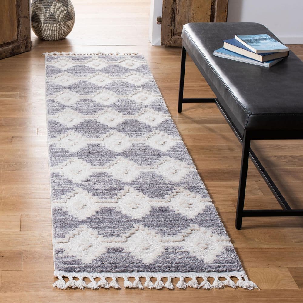 Marrakesh 2 ft. x 10 ft. Ivory/Multi Diamond High-Low Runner Rug price history on PriceWatchPro
