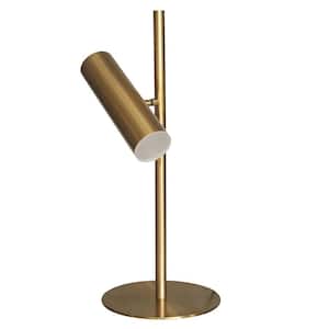 Constance 19.75 in. Aged Brass Table Lamp with Frosted Acrylic Shade
