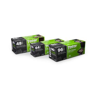 64 Gallon Trash Can Liners for Toter Garbage Cans (10-Count)