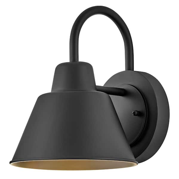 LARK Wes Black Outdoor Wall Lantern Sconce (1-Light)