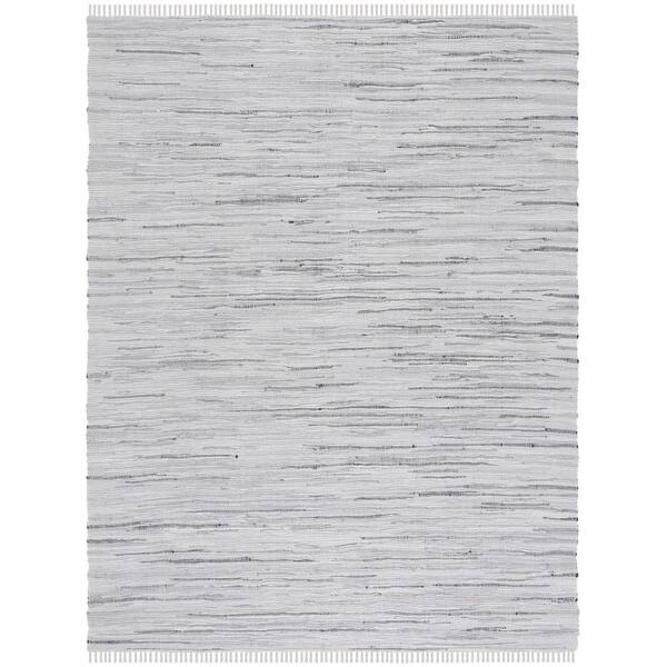 SAFAVIEH Rag Gray 10 ft. x 14 ft. Gradient Striped Area Rug RAR121A10