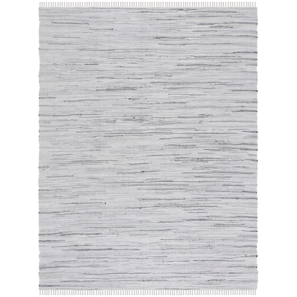 Rag 12 ft. x 18 ft. Gray Gradient Striped Area Rug