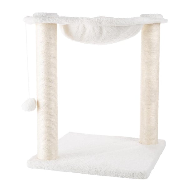 Scratching post with clearance hammock