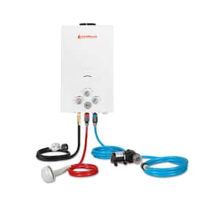 Camplux 2.64 GPM Outdoor Portable Propane Gas Tankless Water Heater with Water Pump