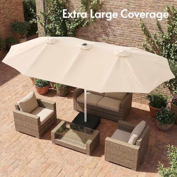 bj's wholesale patio umbrella Berkley Jensen 11' Patio Umbrella with Solar LEDs