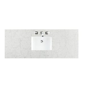 60 in. W x 23.5 in. D Single Basin Vanity Top in Eternal Jasmine Pearl Silestone Quartz with White Basin