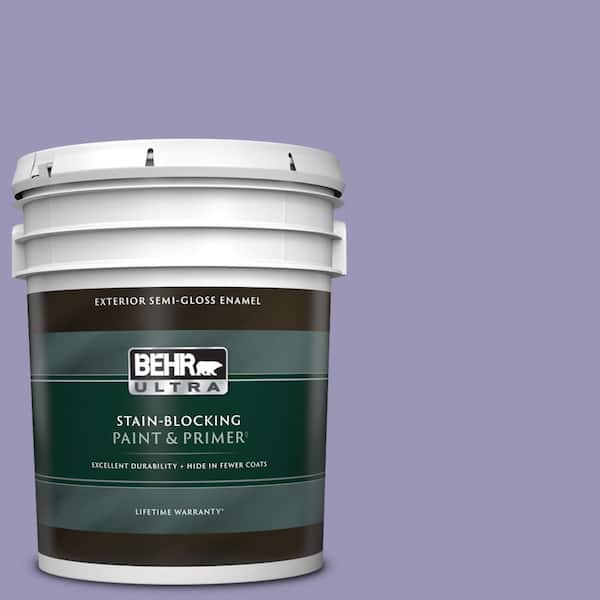 BEHR ULTRA 5 gal. #640D-5 June Berry Semi-Gloss Enamel Exterior Paint & Primer