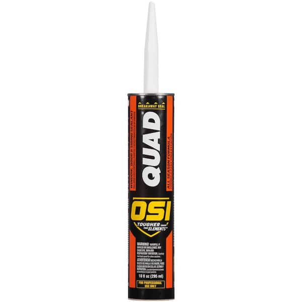 OSI QUAD Advanced Formula 10 fl. oz. White #001 Exterior Window, Door, and Siding Sealant VOC CA