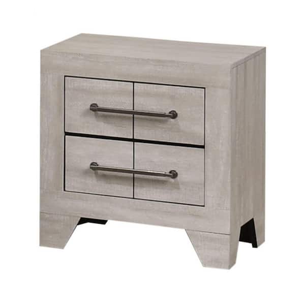 Dolce Rustic Grey Oak Color 2-Drawer 14.75 in W. Nightstand
