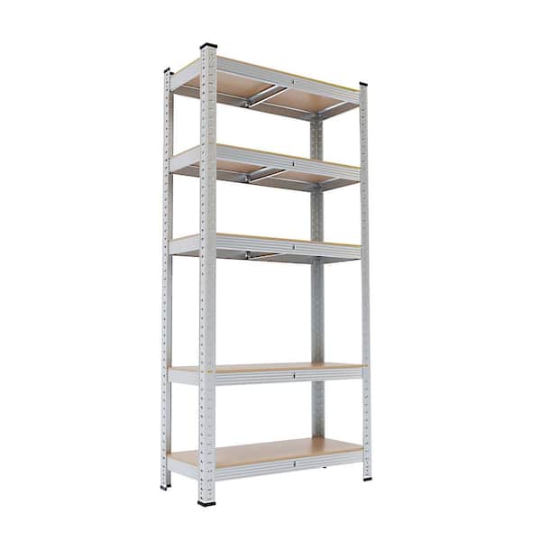 Unbranded 5-Shelf Metal Kitchen Shelf Metal Storage Shelf, Height Adjustable