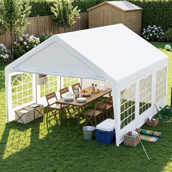 20 ft. x 20 ft. Party Tent Heavy Duty Marquee Canopy Outdoor Wedding tent Carport Events Shelter with Storgae Carry Bags