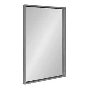 Travis 36 in. H x 24 in. W Modern Rectangle Gray Framed Accent Wall Mirror