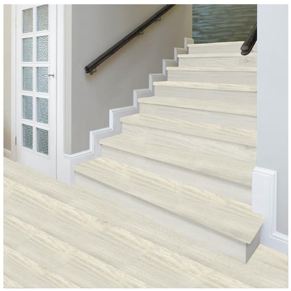 Cap A Tread Chiffon Lace Oak/Vale View Oak 47 in. L x 12.15 in. W