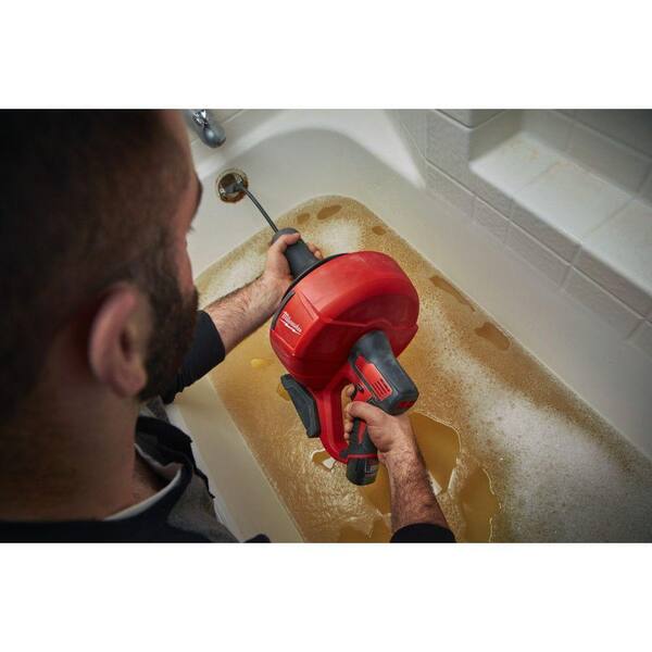 Milwaukee - M12 12V Lithium-Ion Cordless Auger Snake Drain Cleaning Kit M12 with 2.0Ah Battery