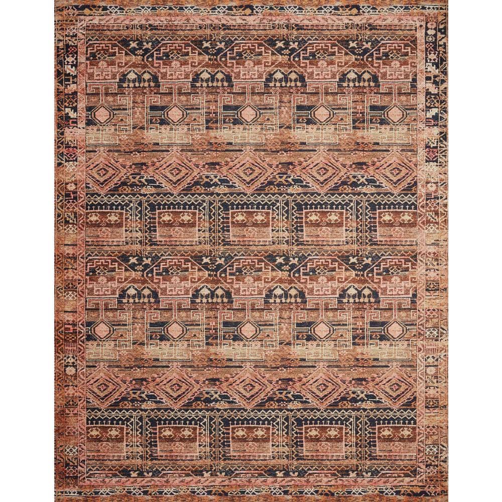 Layla Mocha and Blush Vintage Runner Rug