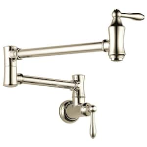 Traditional Wall-Mounted Pot Filler in Polished Nickel