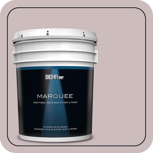 BEHR MARQUEE 5 gal. #100E-3 Pastel Violet Satin Enamel Exterior Paint & Primer