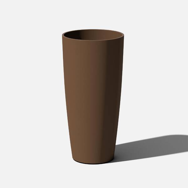 Veradek Selena 28 in. Espresso Plastic Pot Planter