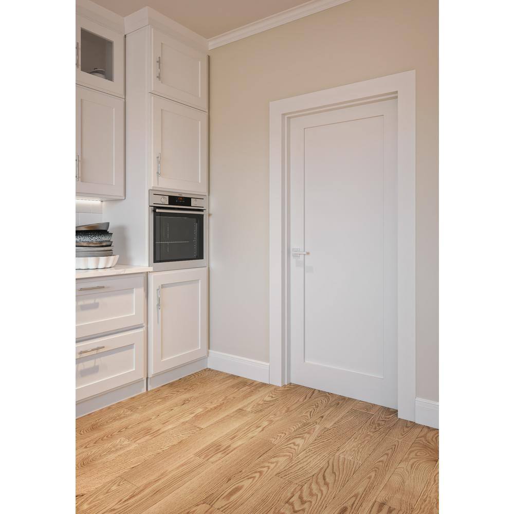 Reso Solid Core Primed Shaker Prehung Interior Door - 32 x 96