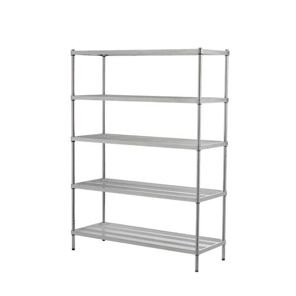 Metal Garage Storage Shelving Unit 47, Stainless Steel Storage Bookcase
