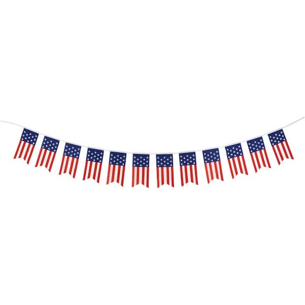 Northlight 9.75 ft. Americana USA Flag Swallowtail Hanging Wall Banner
