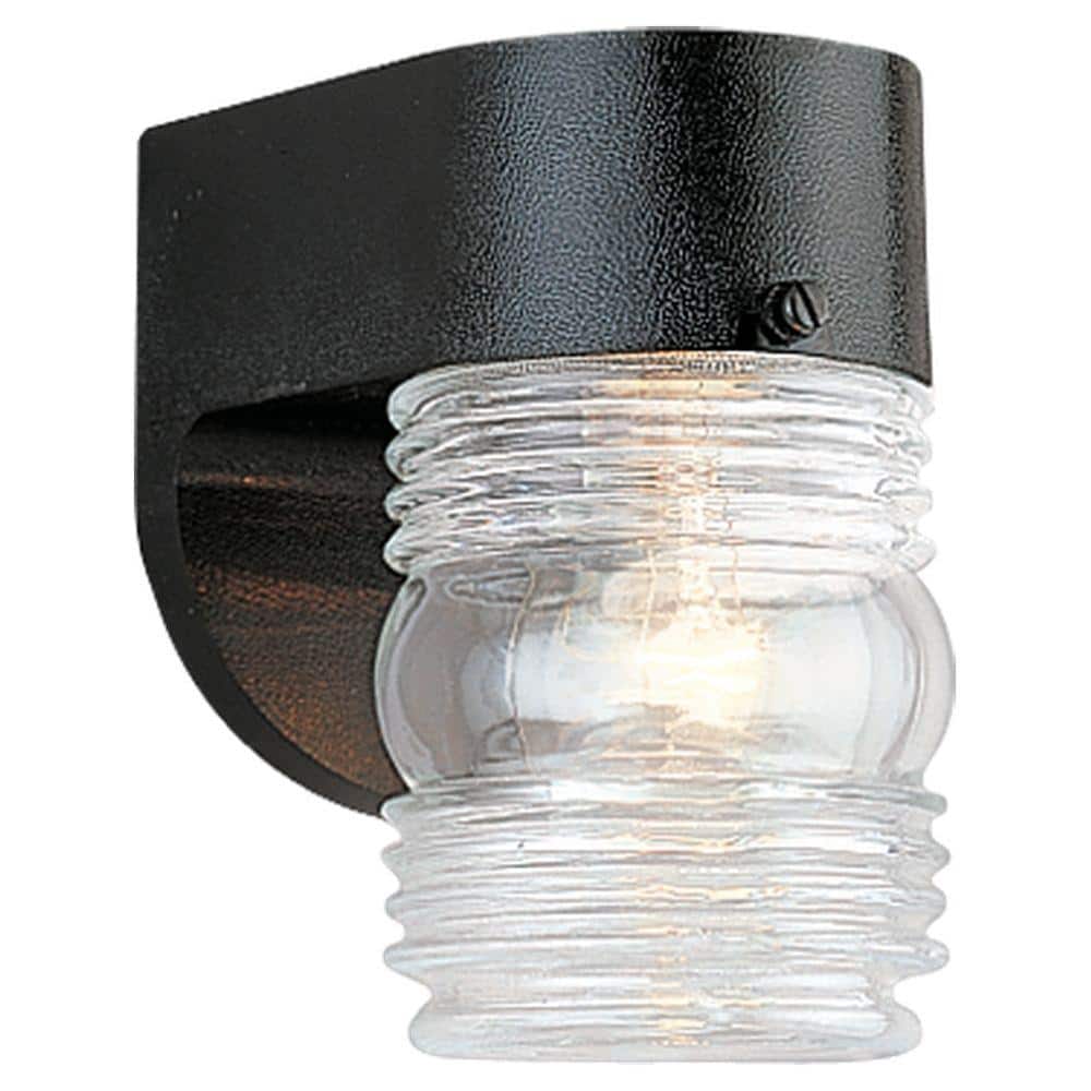 Outdoor Wall 1-Light Black Outdoor Wall Lantern Sconce