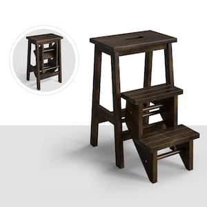 3-Step 8 ft. 3-in-1 Rubber Wood Step Stool