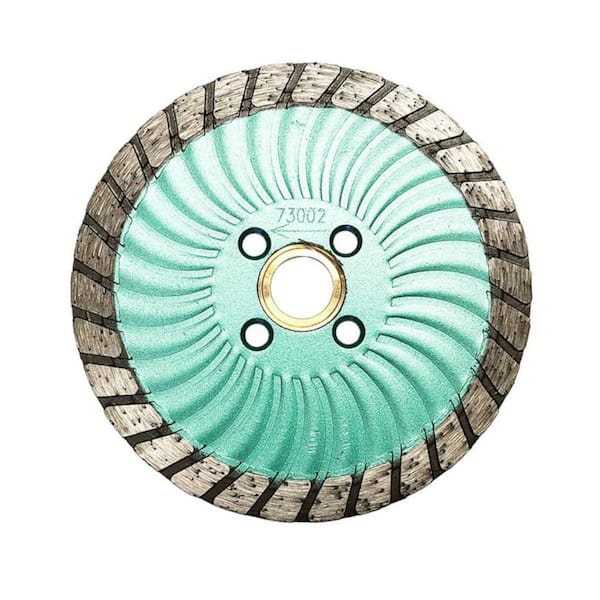 EDiamondTools 4.5 in. Dia. Diamond Turbo Wave Saw Blade for Granite, Sandstone, Marble, Concrete and Masonry