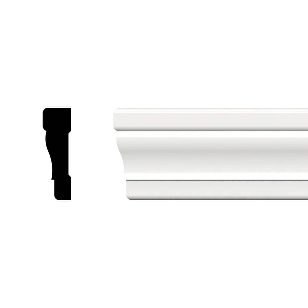 White PVC Colonial Casing Moulding 2-1/4" x 96"