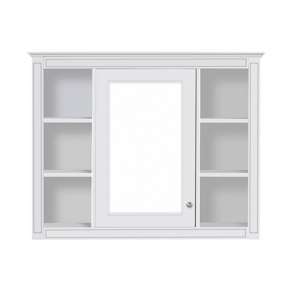 White 35 in. W x 27.5 in. H Wall Mounted Rectangular Medicine Cabinet with Mirror price history on PriceWatchPro